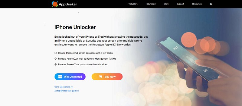 appgeeker iphone unlocker