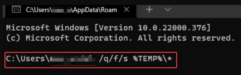 Delete Temporary Files with Command Line