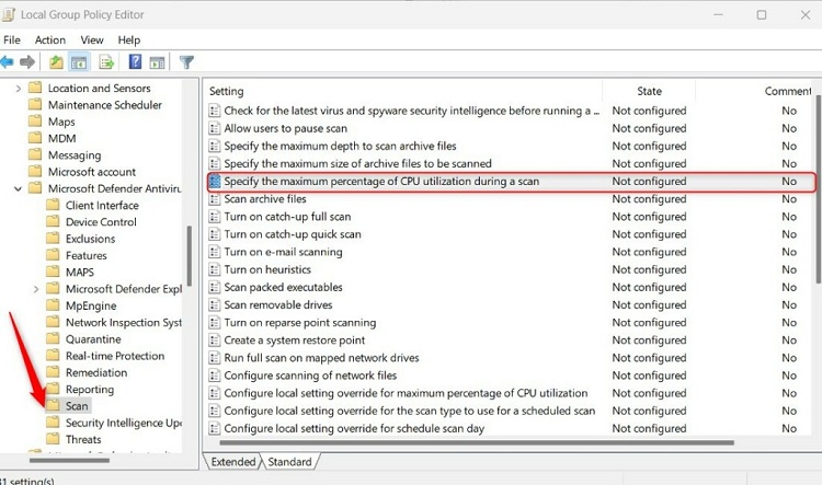 Limit the Max Usage of Scan