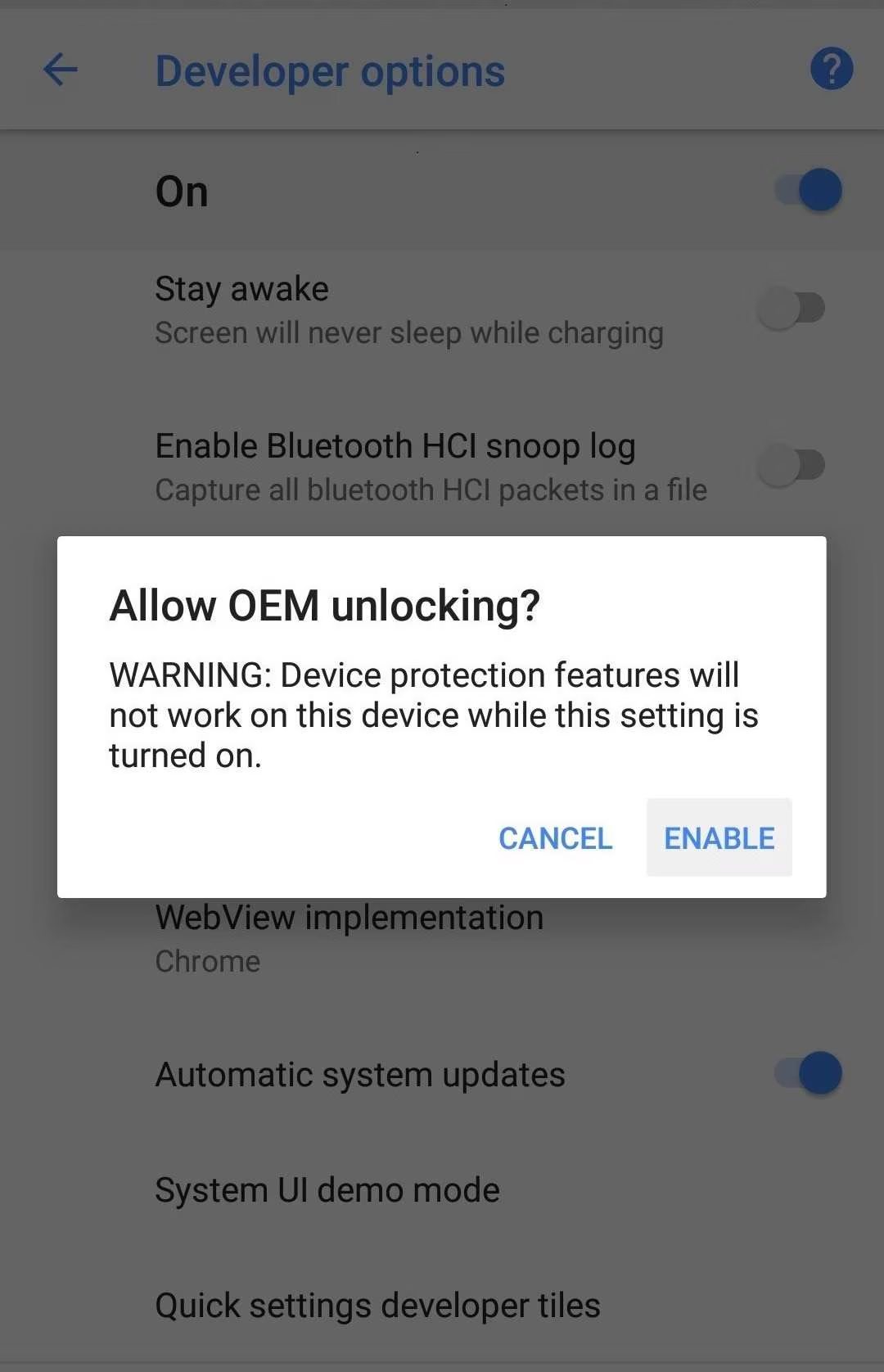allow oem unlocking