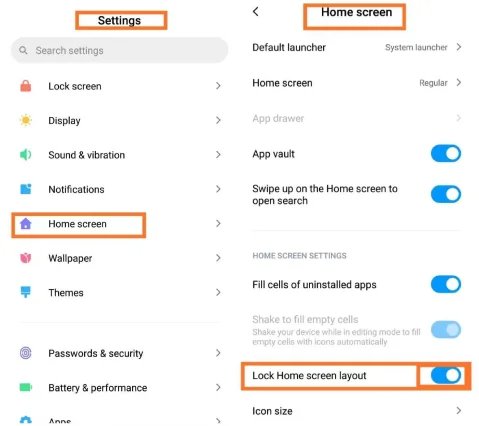 how to unlock home screen layout on android xiaomi