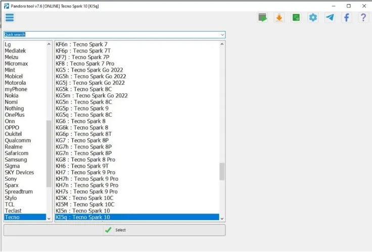 pandora tool