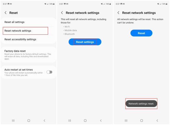 Android 15 Netzwerkverbindungsverlust