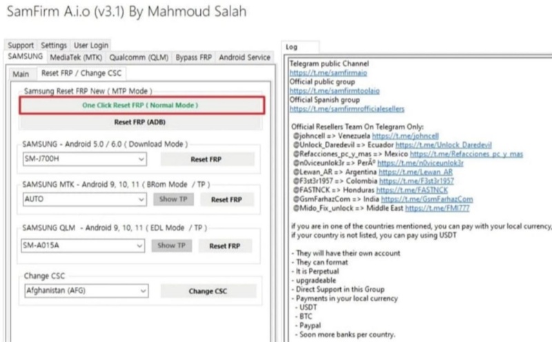 samfirm frp tool free download