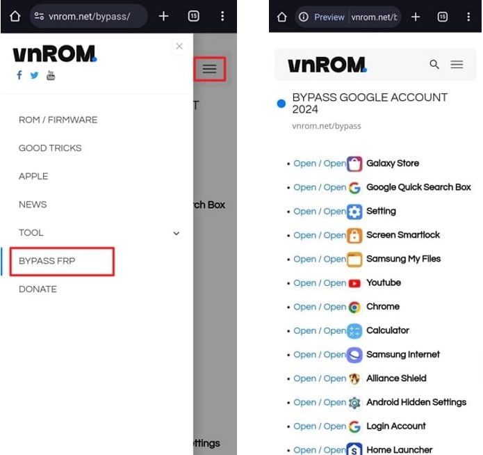 vnrom net bypass