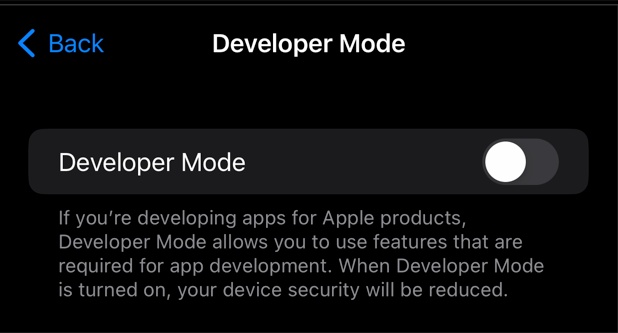 Developer Mode
