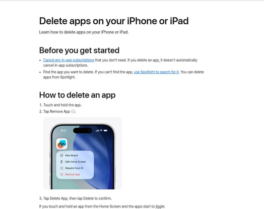 Delete Apps on Iphone