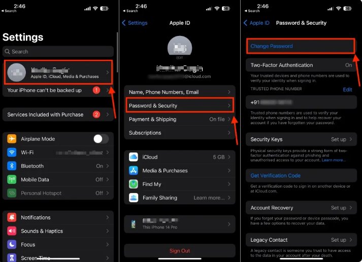 how to reset apple id password