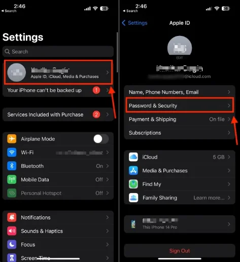 why is my iphone telling me to reset apple id password
