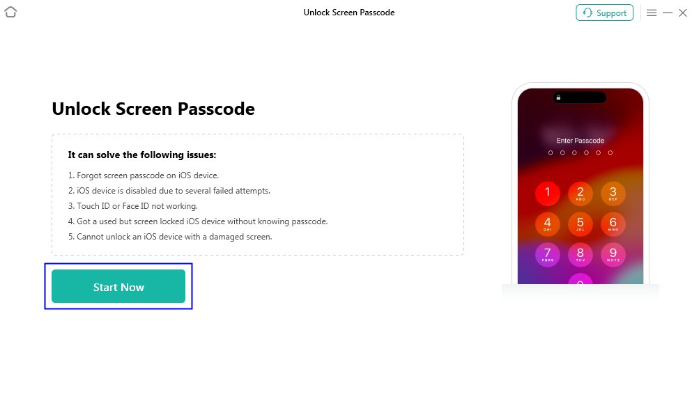anyunlock unlock ios screen