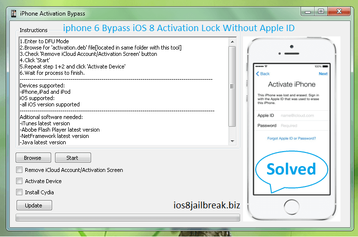 iPhone Activation Bypass removal tool