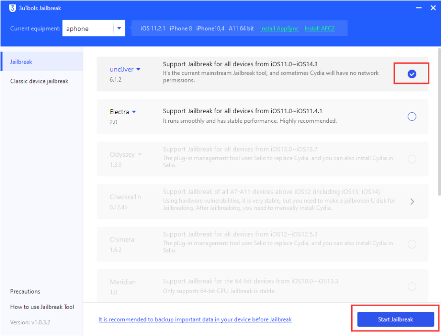 start jailbreak iphone 6