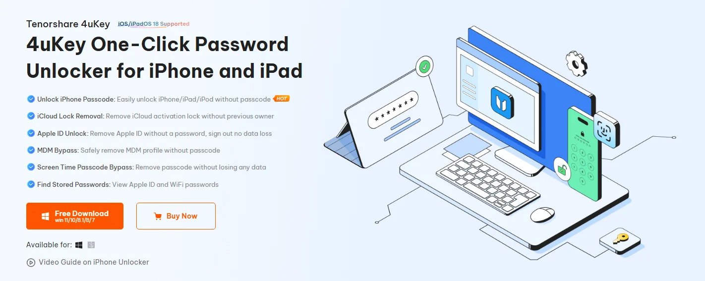 tenorshare 4ukey iphone unlocking software