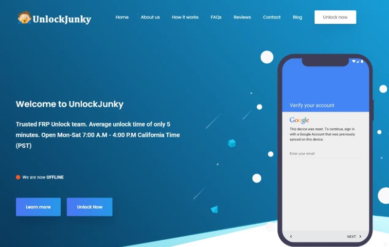 unlockjunky frp online bypass service