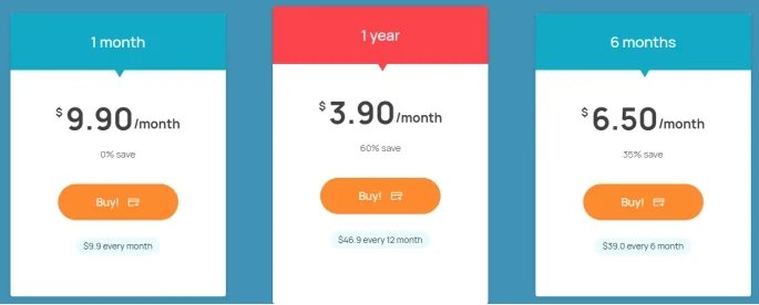 whoer proxy price
