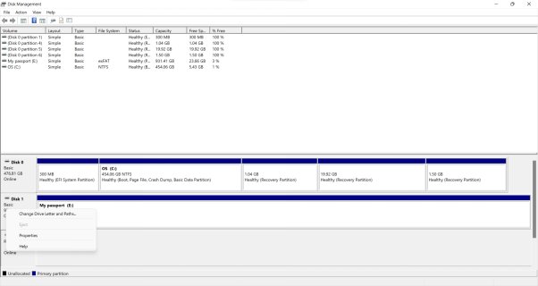 configure a new partition for ps5 external hard drive