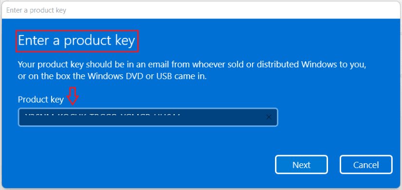 activate windows 11 from settings