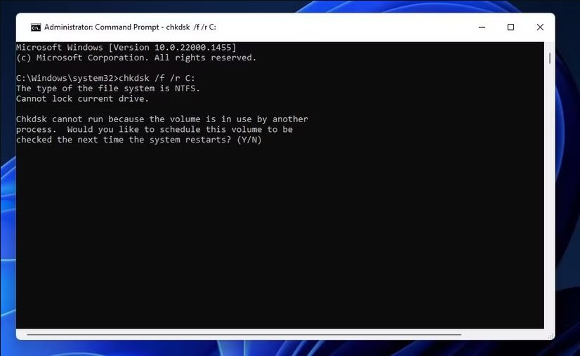 run checkdisk tool to fix error 0x800700901
