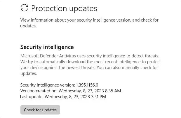 update windows defender