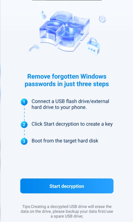 click start decryption