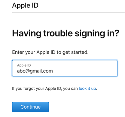 enter email id