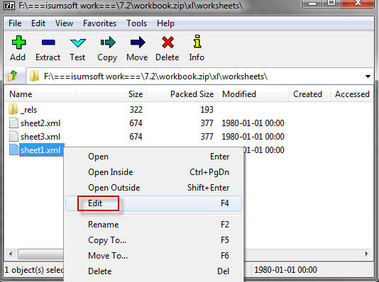 edit Excel