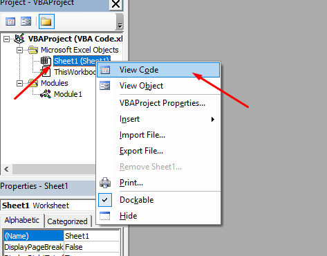 open vba