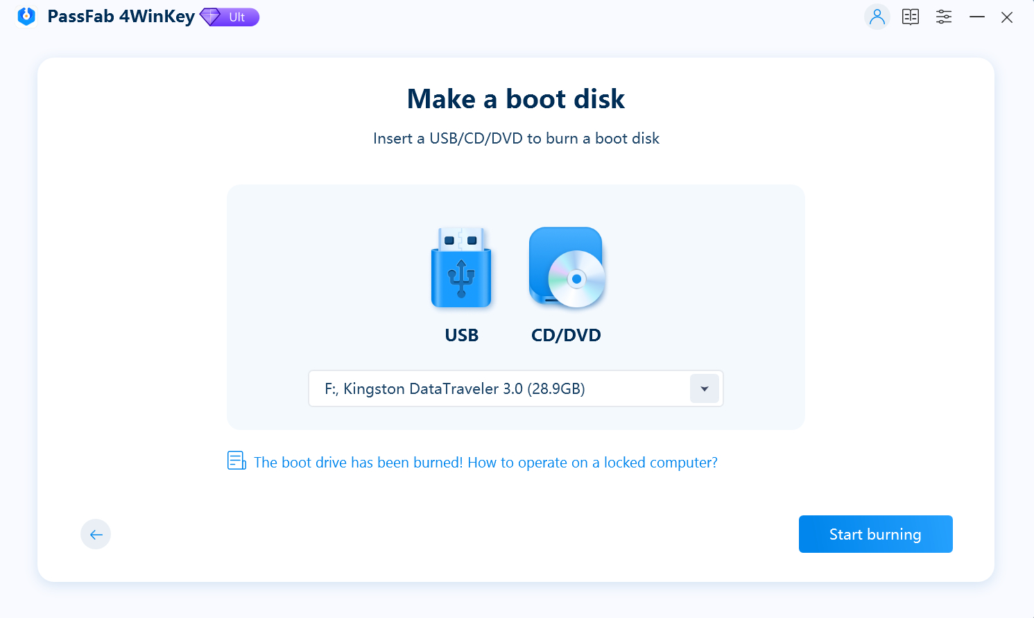 creating a boot cd or usb passfab 4winkey guide