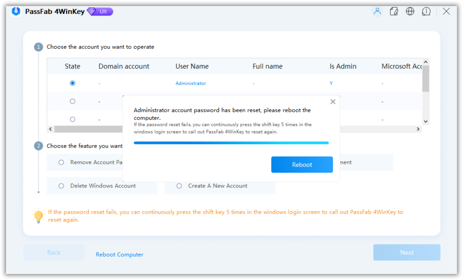 reset windows password successfully passfab 4winkey guide