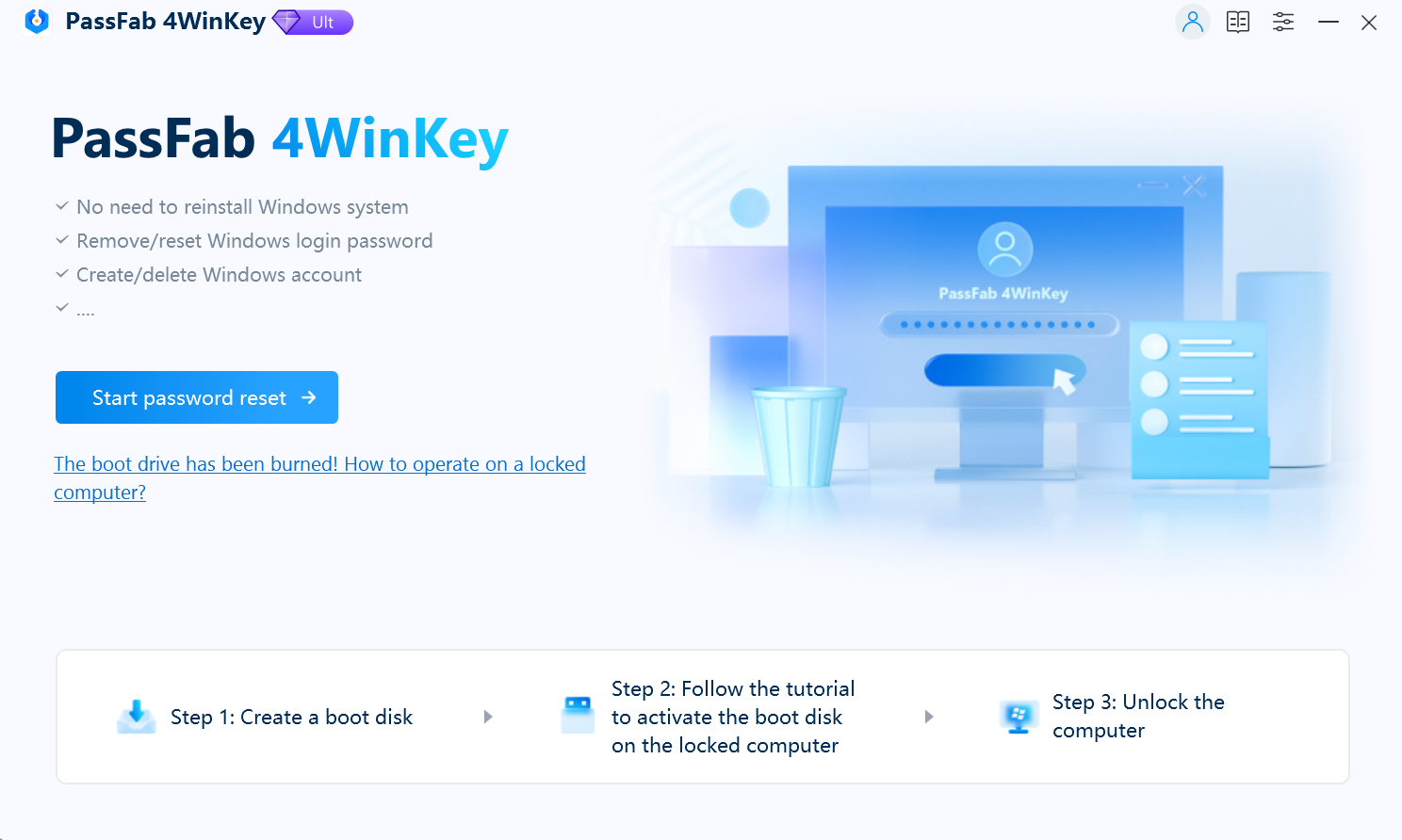 4winkey main interface passfab 4winkey guide