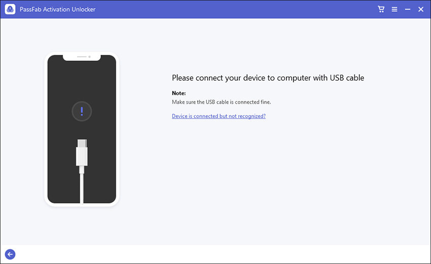connect device to passfab activation unlocker