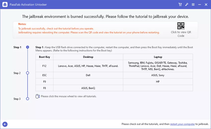 follow the guide to jailbreak device