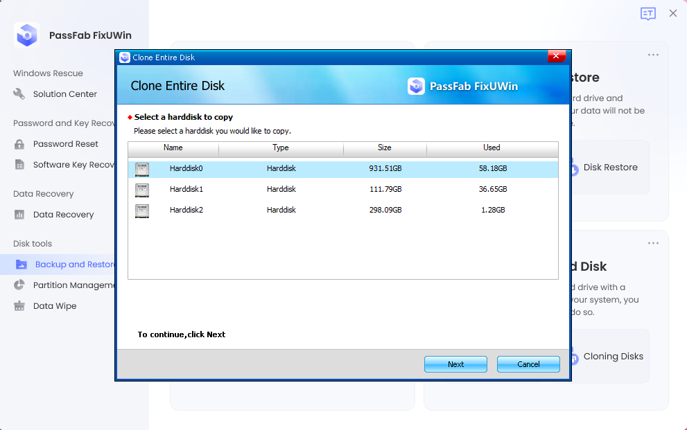 cloning disk