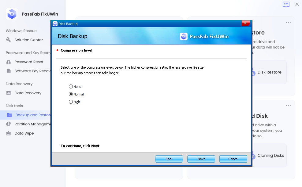 disk backup level