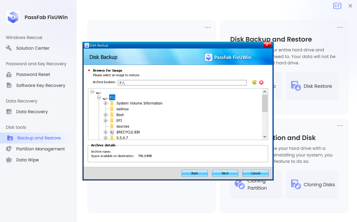 start backup
