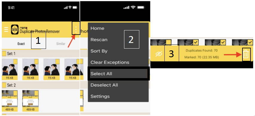 select-duplicates-and-tap-to-trash
