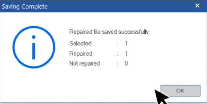 terminare processo di riparazione del file excel