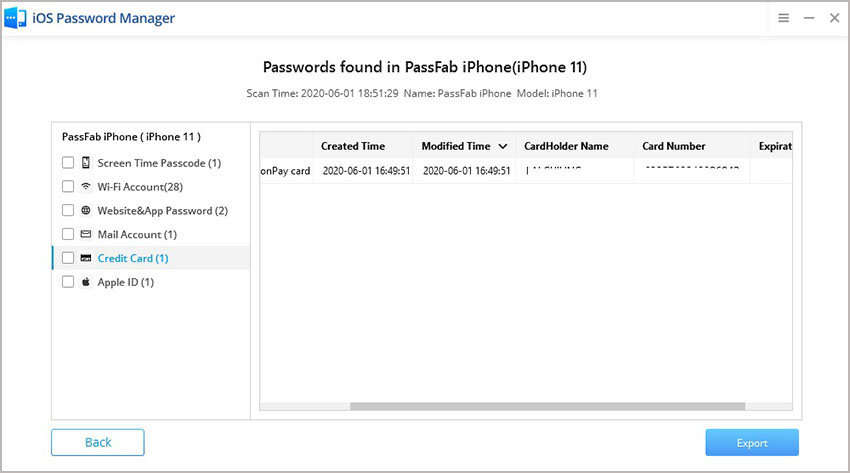 credit card passfab ios password manager guide