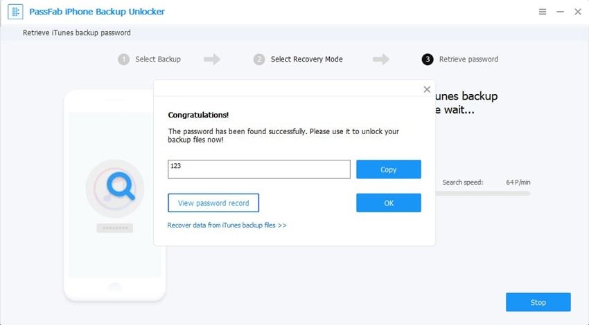 recupero password del backup itunes
