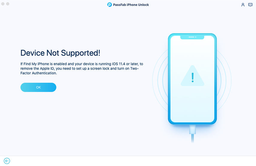 remove apple id successfully in passfab iphone unlocker for mac