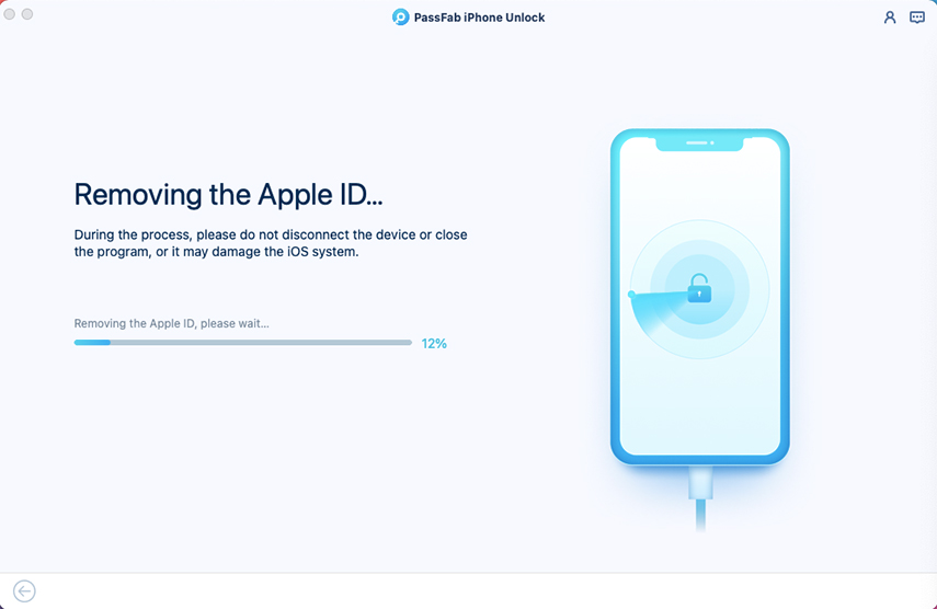  rimozione dell'ID Apple in passfab iphone unlocker per mac