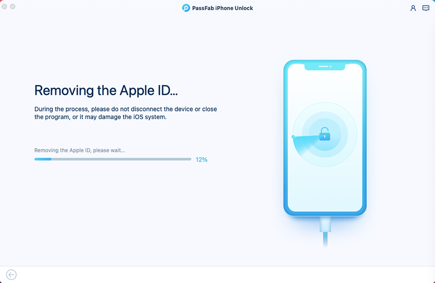 removing apple id in passfab iphone unlocker for mac