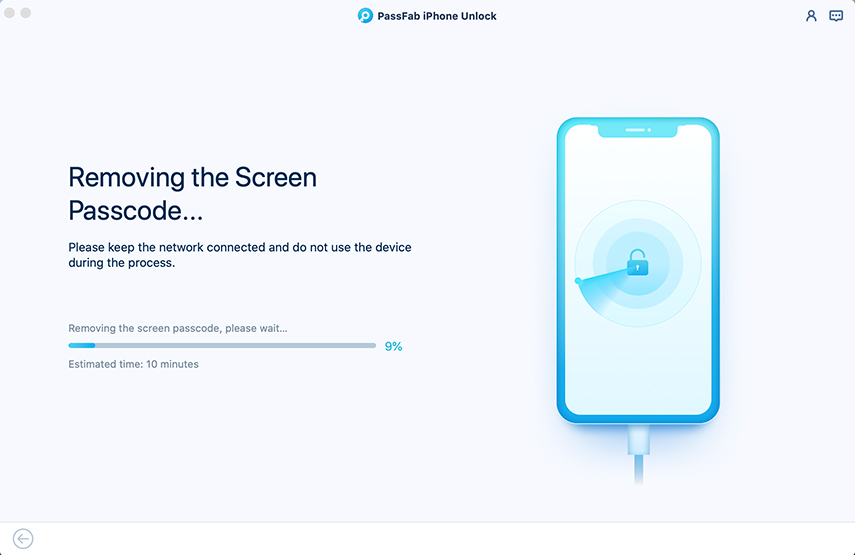 removing pascode in passfab iphone unlocker for mac