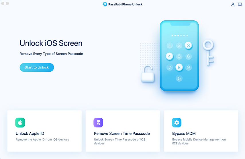 unlock apple id in passfab iphone unlocker for mac