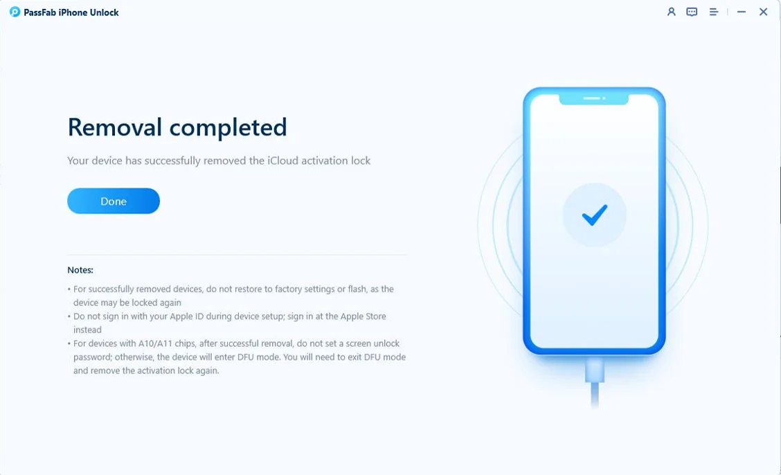 removed successfully without checkm8 tool