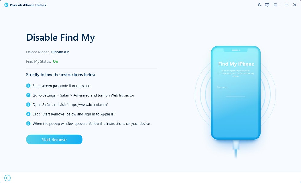 prepare your device before disabling Find my
