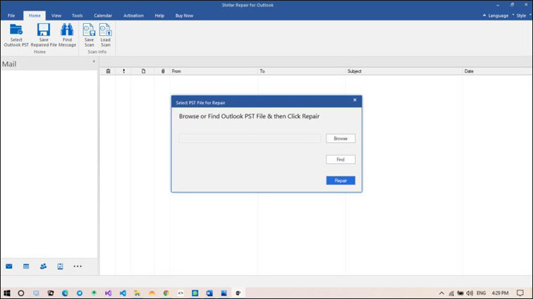 click browse to select file