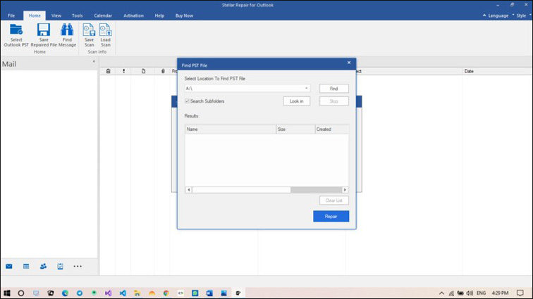 click find to select file
