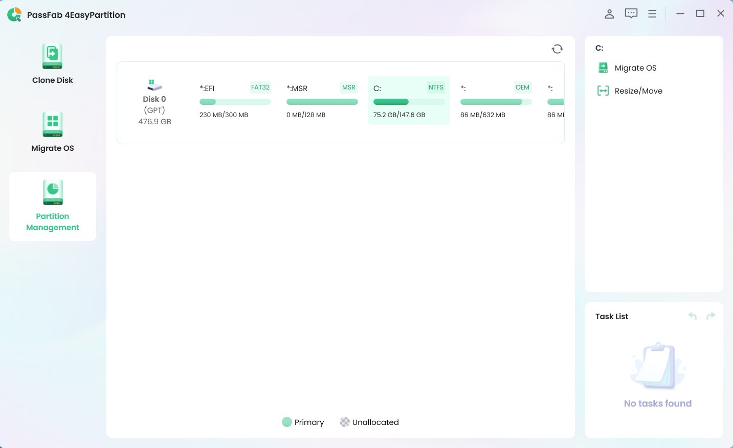 click resize and remove