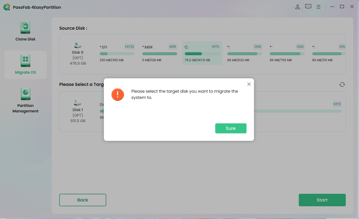 perform system migration